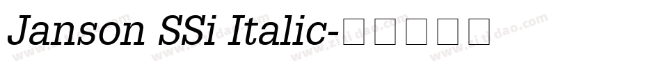 Janson SSi Italic字体转换